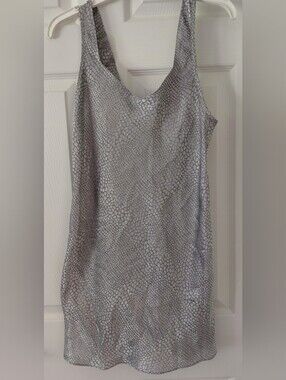Inner Most Silver Grey Textured Slip Nighty
